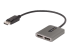 MST14DP122DP - StarTech.com 2-Port DisplayPort MST Hub, Dual 4K 60Hz, DP to 2x DisplayPort Monitor Adapter, DP 1.4 Multi-Monitor Video Adapter w/ 1ft Built-in Cable, USB Powered, Windows Only - Höger vinkel