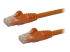 N6PATCH100OR - StarTech.com 100ft CAT6 Ethernet Cable, 10 Gigabit Snagless RJ45 650MHz 100W PoE Patch Cord, CAT 6 10GbE UTP Network Cable w/Strain Relief, Orange, Fluke Tested/Wiring is UL Certified/TIA - Höger vinkel