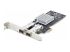 P021GI-NETWORK-CARD - StarTech.com 2-Port GbE SFP Network Card, PCIe 2.0 x1, Intel I350-AM2 2x 1GbE Controller, 1000BASE Copper/Fiber Optic, Dual-Port Gigabit Ethernet NIC, Desktop/Server Backplanes - Vänster vinkel