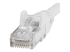 N6PATCH100WH - StarTech.com 100ft CAT6 Ethernet Cable, 10 Gigabit Snagless RJ45 650MHz 100W PoE Patch Cord, CAT 6 10GbE UTP Network Cable w/Strain Relief, White, Fluke Tested/Wiring is UL Certified/TIA - Närbild