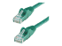 N6PATCH75GN - StarTech.com 75ft CAT6 Ethernet Cable, 10 Gigabit Snagless RJ45 650MHz 100W PoE Patch Cord, CAT 6 10GbE UTP Network Cable w/Strain Relief, Green, Fluke Tested/Wiring is UL Certified/TIA - Höger vinkel