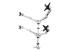 ARMQUADPS - StarTech.com Desk Mount Quad Monitor Arm, Premium Articulating VESA 4 Monitor Mount 2x2 up to 27", Ergonomic Height Adjustable Pole Mount, Tilt/Swivel/Rotate, C-Clamp/Grommet, Silver - Höger vinkel